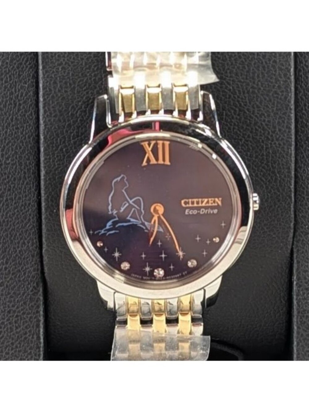 Citizen Ariel Diamond Disney Princess Blue Dial Ladies Watch EX1499-50W SRP $435